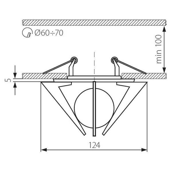 tlb1330_1 Büroleuchte Triztan GN, EINBAU-Downlight Triztan, 12V/max. 35W, GU5,3/GX5,3, Chrome, Glaskugel GRÜN