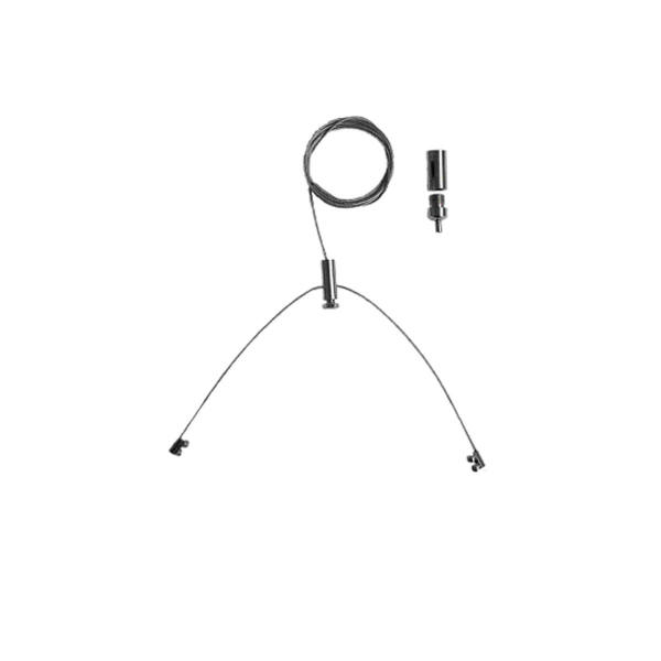 tlb1446_1 Bürobeleuchtung IDA Seil OB uni, Drahtseilabhängung, Universal mit Feststeller, 2er-Set