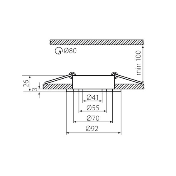 tlb1609_1 LED Bürolampen SAIDI I, EINBAU-Strahler, 1x max. 50W, MR16, GU5,3, ALU